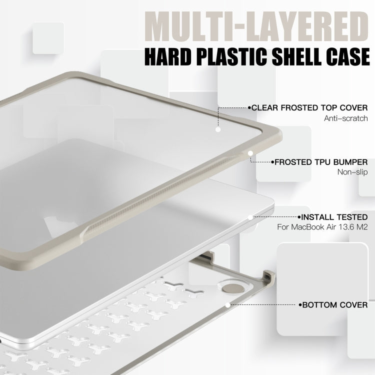 Custodia protettiva traslucida per MacBook Air 13.6" 2022-2025