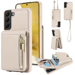 Custodia portafoglio in pelle TPU con cerniera per Samsung