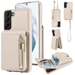 Custodia portafoglio in pelle TPU con cerniera per Samsung