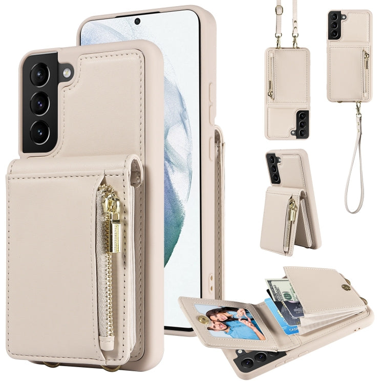 Custodia portafoglio in pelle TPU con cerniera per Samsung
