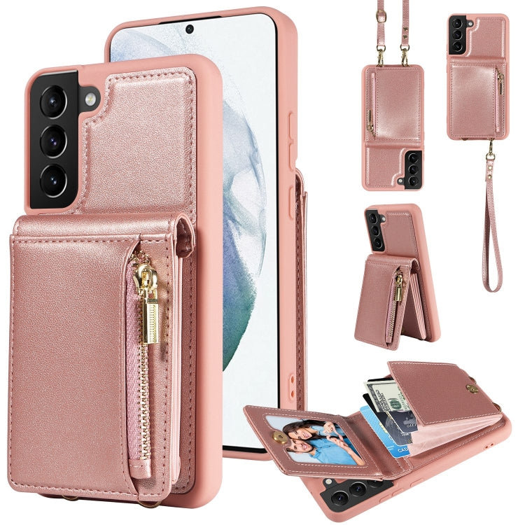 Custodia portafoglio in pelle TPU con cerniera per Samsung