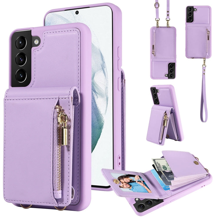 Custodia portafoglio in pelle TPU con cerniera per Samsung