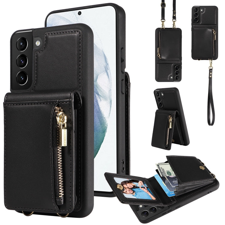 Custodia portafoglio in pelle TPU con cerniera per Samsung