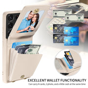 Custodia portafoglio in pelle TPU con cordino per Galaxy S21 Ultr