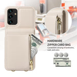 Custodia portafoglio in pelle TPU con cerniera per Samsung