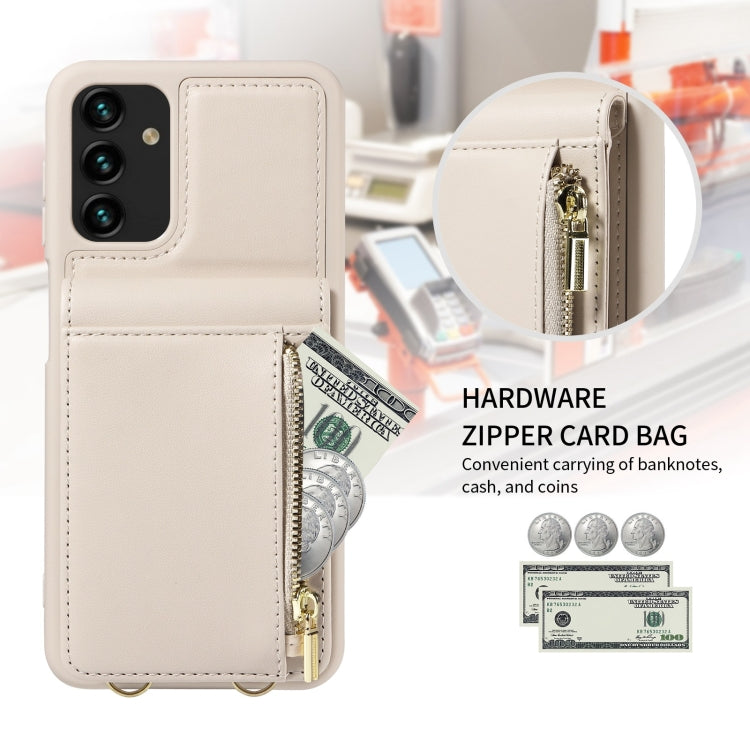 Custodia portafoglio in pelle TPU con cerniera per Samsung