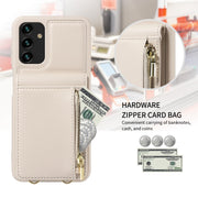 Custodia portafoglio in pelle TPU con cerniera per Samsung