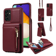 Custodia portafoglio in pelle TPU con cerniera per Samsung