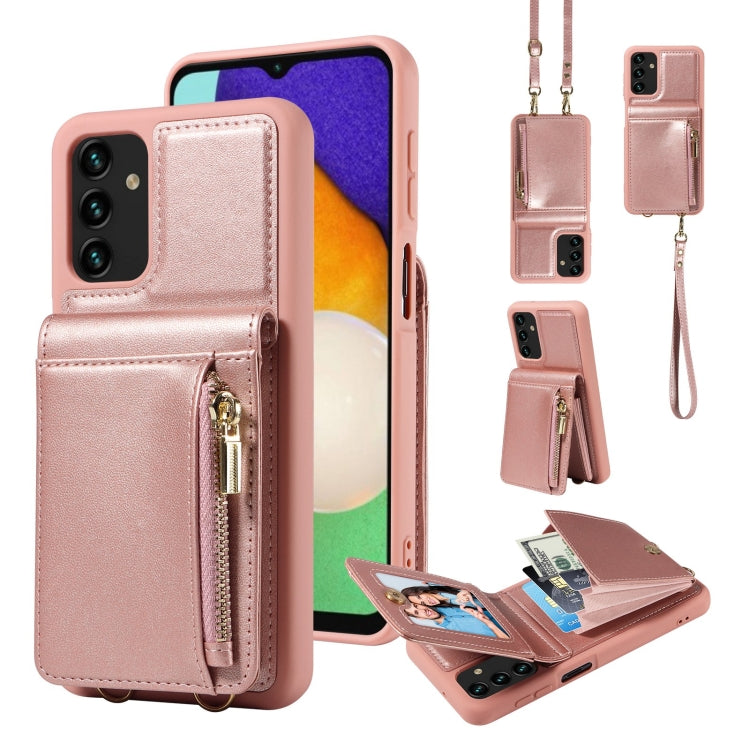 Custodia portafoglio in pelle TPU con cerniera per Samsung