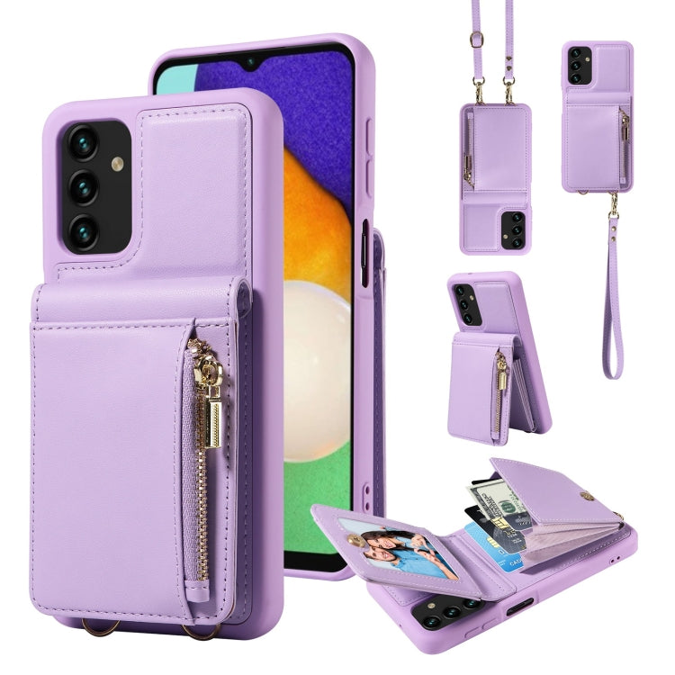 Custodia portafoglio in pelle TPU con cerniera per Samsung