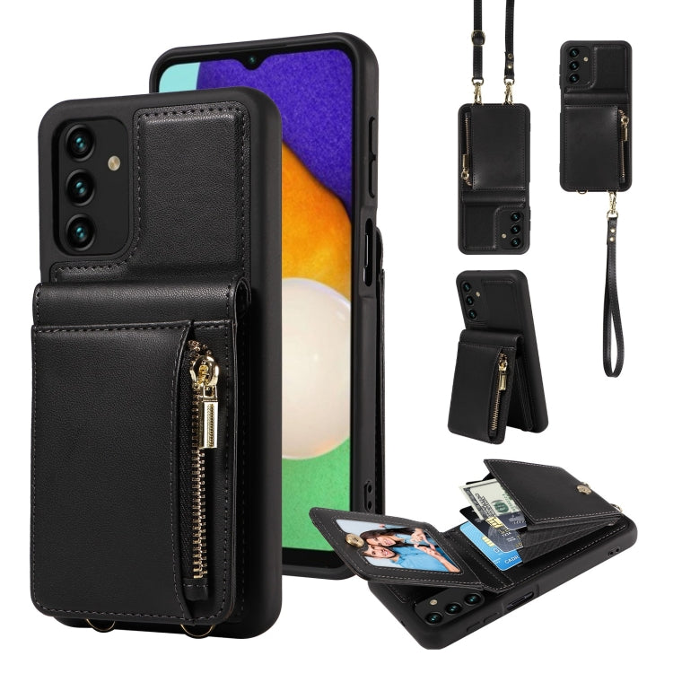 Custodia portafoglio in pelle TPU con cerniera per Samsung