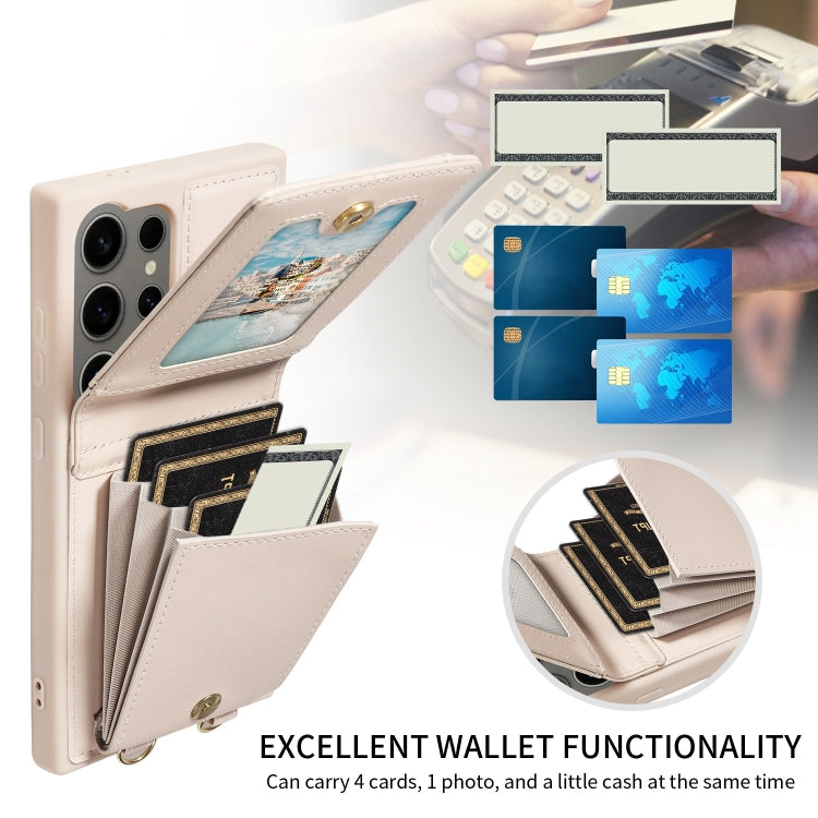 Custodia per telefono in pelle con portafoglio con cerniera e cordino a tracolla, For Samsung Galaxy S24 Ultra 5G, For Samsung Galaxy S23 FE 5G, For Samsung Galaxy S23 Ultra 5G, For Samsung Galaxy S23+ 5G