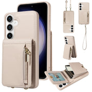 Custodia portafoglio in pelle TPU con cerniera per Samsung Galaxy