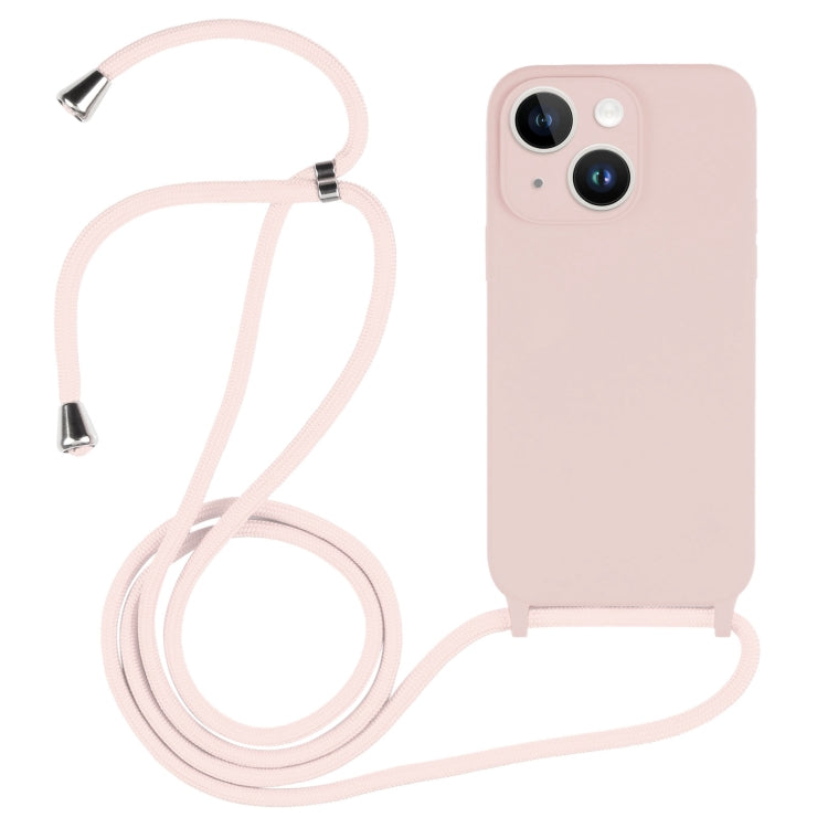 Custodia in silicone liquido con cordino a tracolla, For iPhone 15 Plus