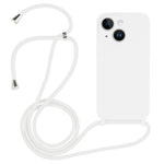 Custodia in silicone liquido con cordino a tracolla, For iPhone 15 Plus