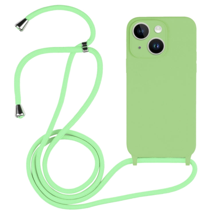 Custodia in silicone liquido con cordino a tracolla, For iPhone 15