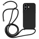Custodia silicone liquido con cordino per iPhone 15 Pro