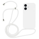 Custodia silicone liquido con cordino per iPhone 15 Pro