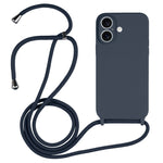 Custodia silicone liquido con cordino per iPhone 15 Pro Max