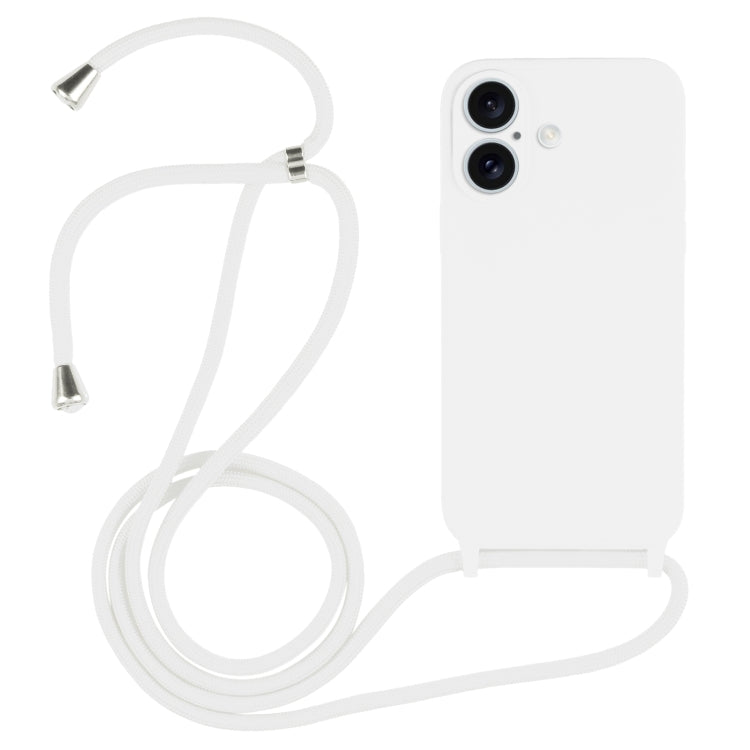 Custodia silicone liquido con cordino per iPhone 15 Pro Max