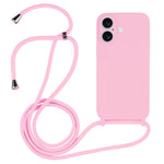 Custodia silicone liquido con cordino per iPhone 15 Pro Max