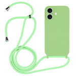 Custodia silicone liquido con cordino per iPhone 16 Pro