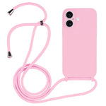 Custodia silicone liquido con cordino per iPhone 16 Pro