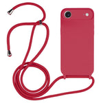 Custodia silicone liquido con cordino per iPhone 16 Pro