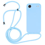 Custodia silicone liquido con cordino per iPhone 16 Pro