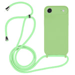 Custodia silicone liquido con cordino per iPhone 16 Pro