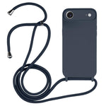 Custodia silicone liquido con cordino per iPhone 16 Pro