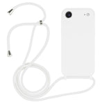Custodia silicone liquido con cordino per iPhone 16 Pro
