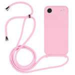 Custodia silicone liquido con cordino per iPhone 16 Pro