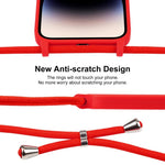 Custodia in silicone liquido con cordino per iPhone 16 Pro Max