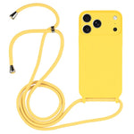 Custodia in silicone liquido con cordino per iPhone 16 Pro Max