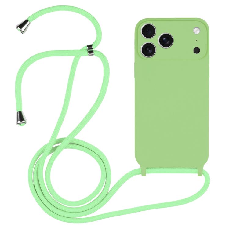 Custodia in silicone liquido con cordino per iPhone 16 Pro Max