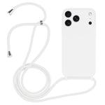 Custodia in silicone liquido con cordino per iPhone 16 Pro Max