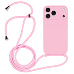 Custodia in silicone liquido con cordino per iPhone 16 Pro Max