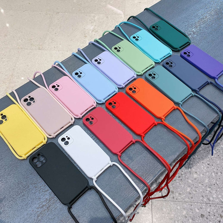 Custodia silicone liquido con cordino per iPhone 15 Pro Max