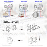 Termostato per riscaldamento elettrico con manopola intelligente 95-240 V CA 16 A con sensore interno e connessione WiFi, BHT-7000-GBLW