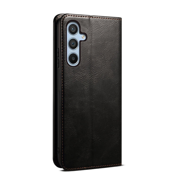 Custodia per telefono in pelle con trama di cavallo pazzo in cera d'olio, For Samsung Galaxy M55 5G, For Samsung Galaxy M15 / F15, For Samsung Galaxy A35 5G, For Samsung Galaxy A05, For Samsung Galaxy A05s, For Samsung Galaxy F34 5G