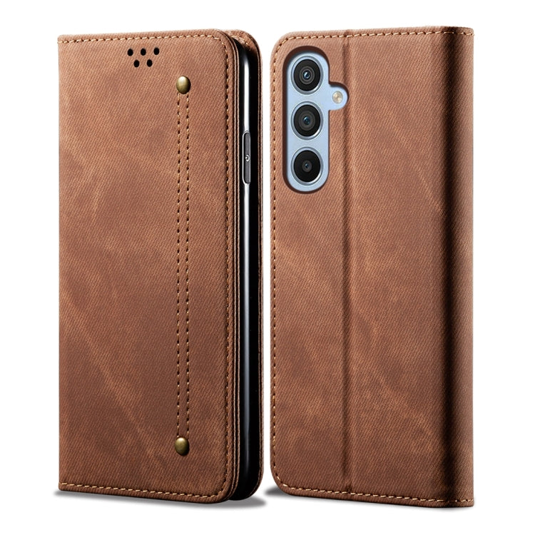 Custodia portafoglio in pelle effetto denim per Samsung Galaxy S2