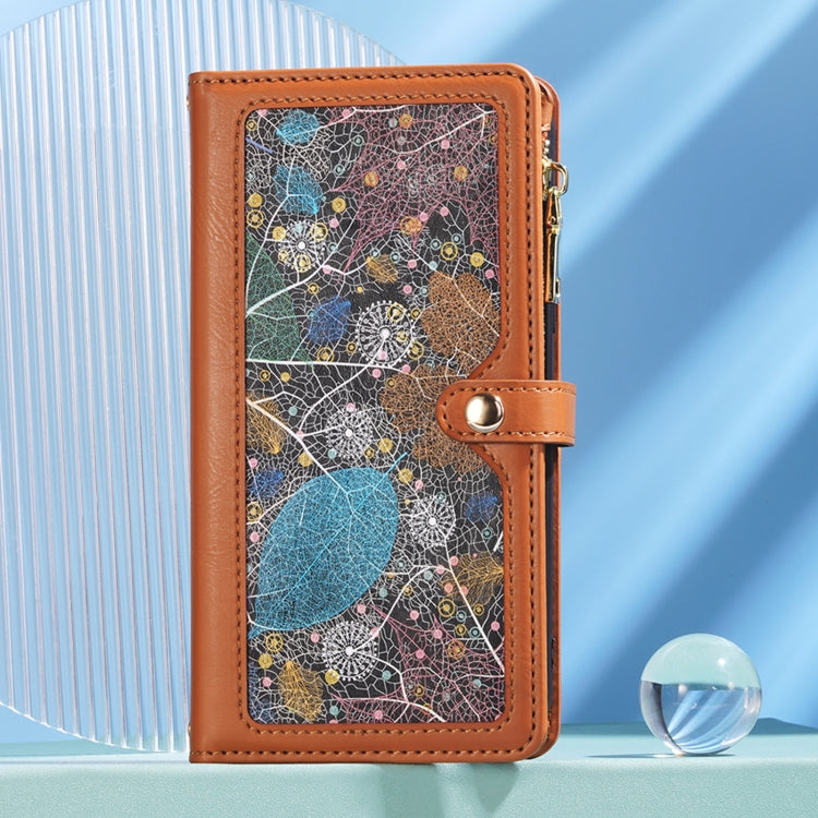 ESEBLE Star Series Lanyard Zipper Wallet Custodia in pelle RFID, For Samsung Galaxy M55 5G, For Samsung Galaxy M15 / F15, For Samsung Galaxy A35 5G, For Samsung Galaxy A25 5G, For Samsung Galaxy S23 FE 5G