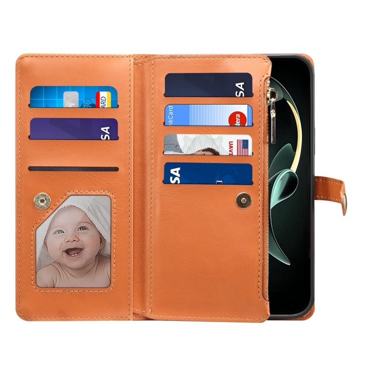 Custodia portafoglio con cerniera per Samsung Galaxy M55 e compat