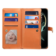 Custodia portafoglio con cerniera per Samsung Galaxy M55 e compat