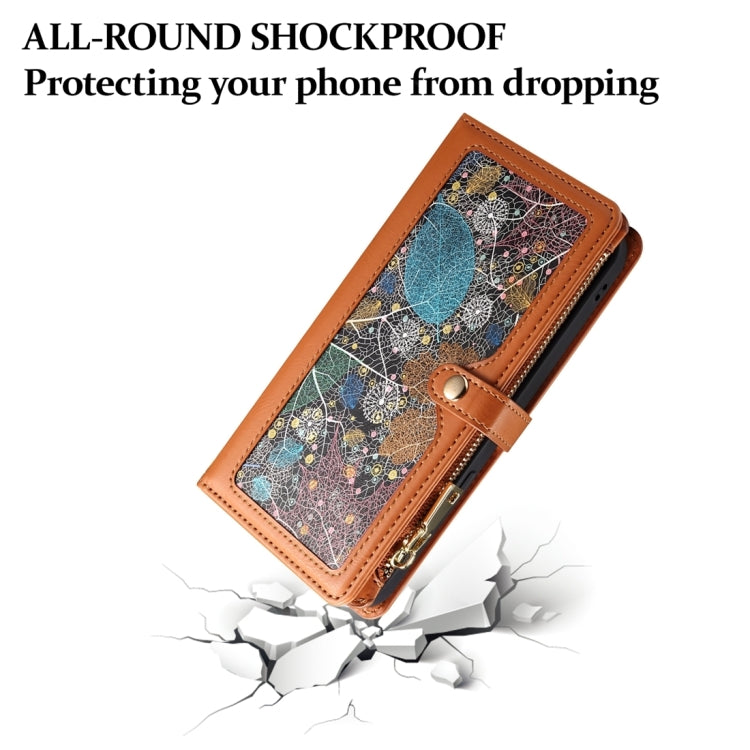 ESEBLE Star Series Lanyard Zipper Wallet Custodia in pelle RFID, For Samsung Galaxy M55 5G, For Samsung Galaxy M15 / F15, For Samsung Galaxy A35 5G, For Samsung Galaxy A25 5G, For Samsung Galaxy S23 FE 5G