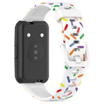 Cinturino sportivo in silicone a pois arcobaleno, For Huawei Band 7
