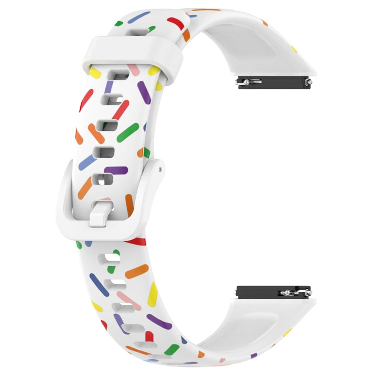 Cinturino sportivo in silicone a pois arcobaleno, For Huawei Band 7