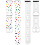 Cinturino sportivo in silicone a pois arcobaleno, For Huawei Band 7