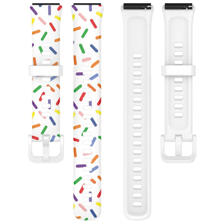 Cinturino sportivo in silicone a pois arcobaleno, For Huawei Band 7